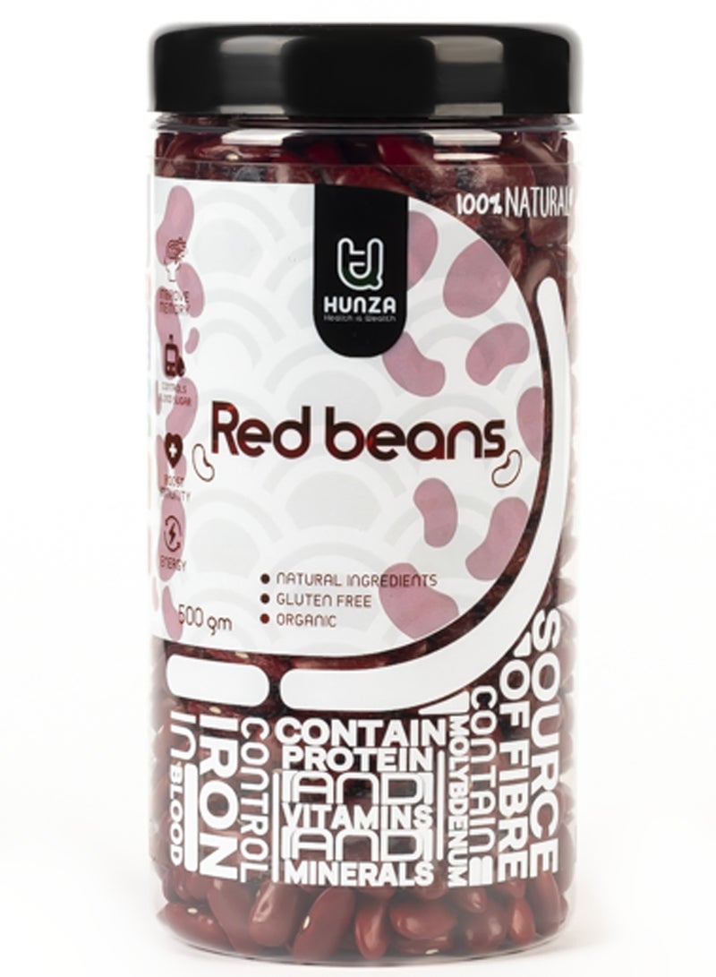 hunza "Organic Red Beans 500g | 100% Pure by Hunza" - Image 1