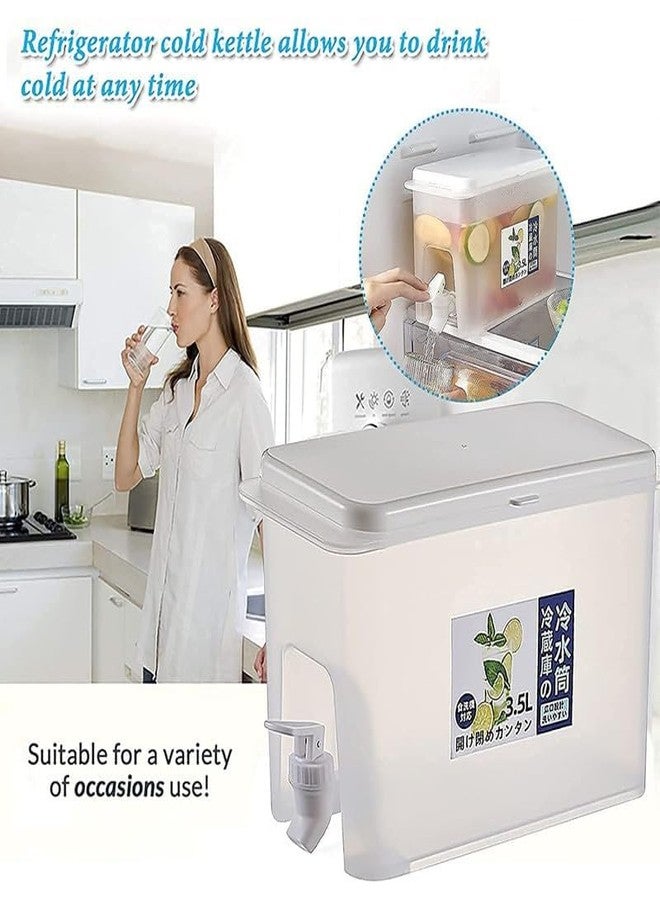 Drumstone (𝟱 𝗬𝗲𝗮𝗿𝘀 𝗪𝗮𝗿𝗿𝗮𝗻𝘁𝘆) 3.5L Cold Beverage Dispenser with Faucet | Large Capacity Fridge Jug for Juice, Iced Tea and Water | Ideal for Kitchen, Bar, Party, and Picnic Use - Image 4