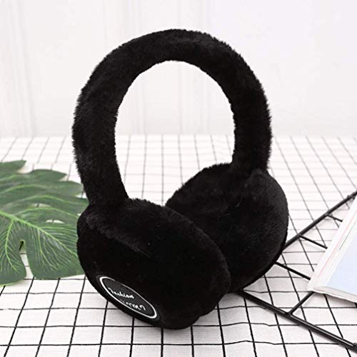 Malvina Winter Warm Faux Fur Unisex Earmuffs Warm Ear Protectors Earmuff (Black)-(Pack of 01) - Image 2