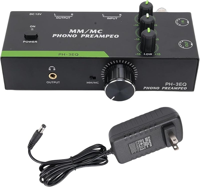 MM MC Phono Preamplifier 3 Band Adjustable Turntable Amplifier with XLR Input Output 100 240V - Image 1