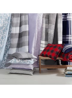 Serta SERTA Simply Clean Conrad Soft 7 Piece Stripe Bed in A Bag Complete Bedding Comforter Set with Sheets and Pillow Cases for All Season, Full, Charcoal  - Image 5