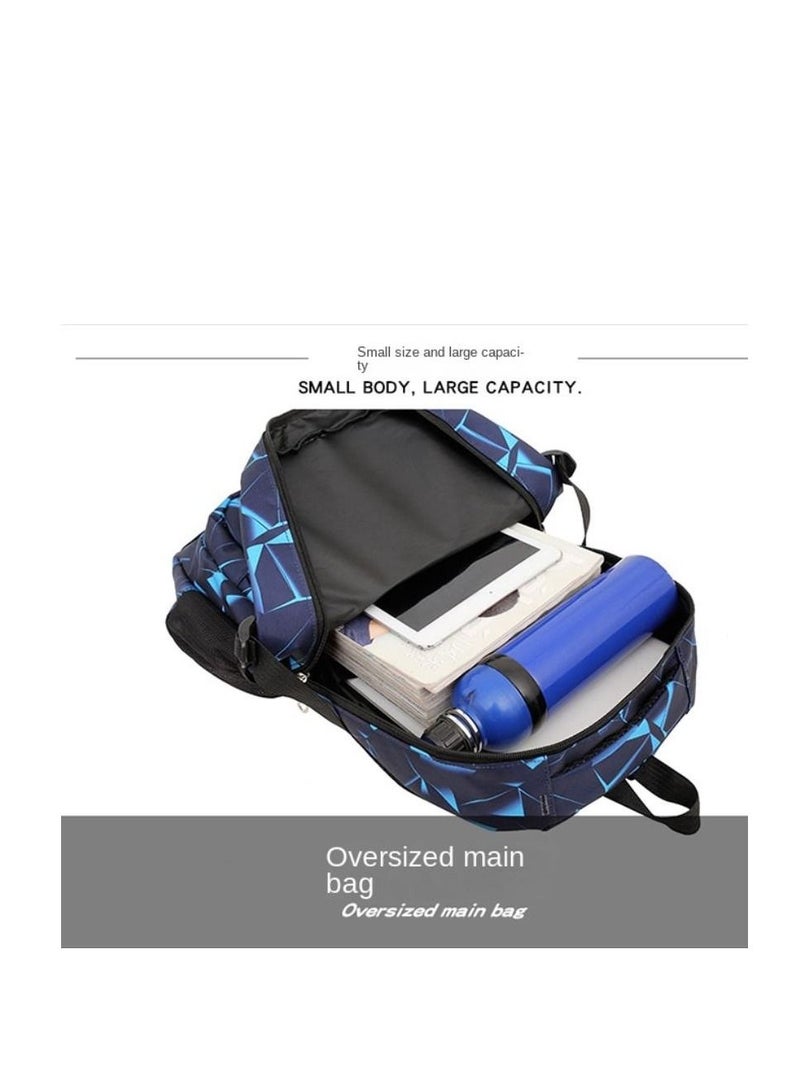 SPORT 3-Piece Printed Bag Set Blue/Black - Image 3