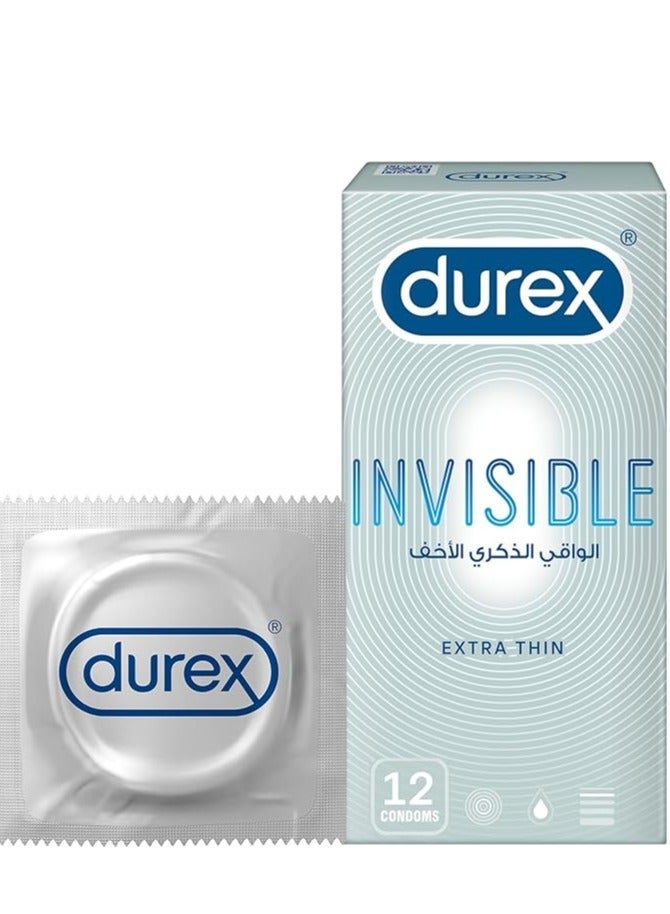DUREX Invisible Extra Thin Condoms Pack Of 12