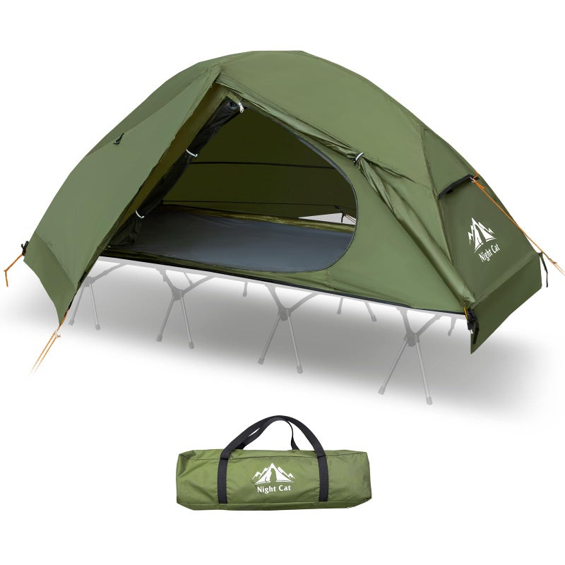 Night Cat 1-Person Camping Tent: Lightweight Waterproof Hiking Tent for Adult 87"x28" Cot Not Included - Image 1