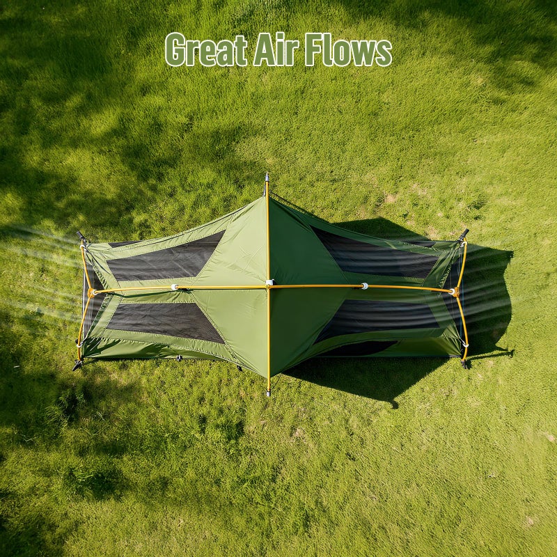 Night Cat 1-Person Camping Tent: Lightweight Waterproof Hiking Tent for Adult 87"x28" Cot Not Included - Image 4