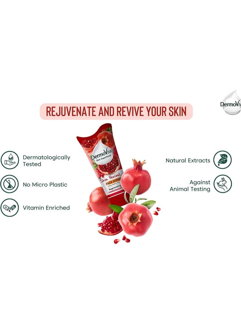 DermoViva Pomegranate True Radiance Antioxidant Face Scrub  - Image 2