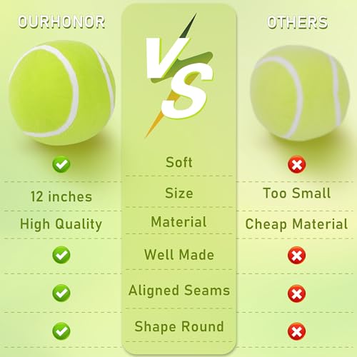 OurHonor Tennis Ball Plush 118 Soft Tennis Stuffed Toy Tennisball Throw Pillow Fluffy Tennis Plushies Sport Theme Gift for Kids Boy Girls Children - Image 5