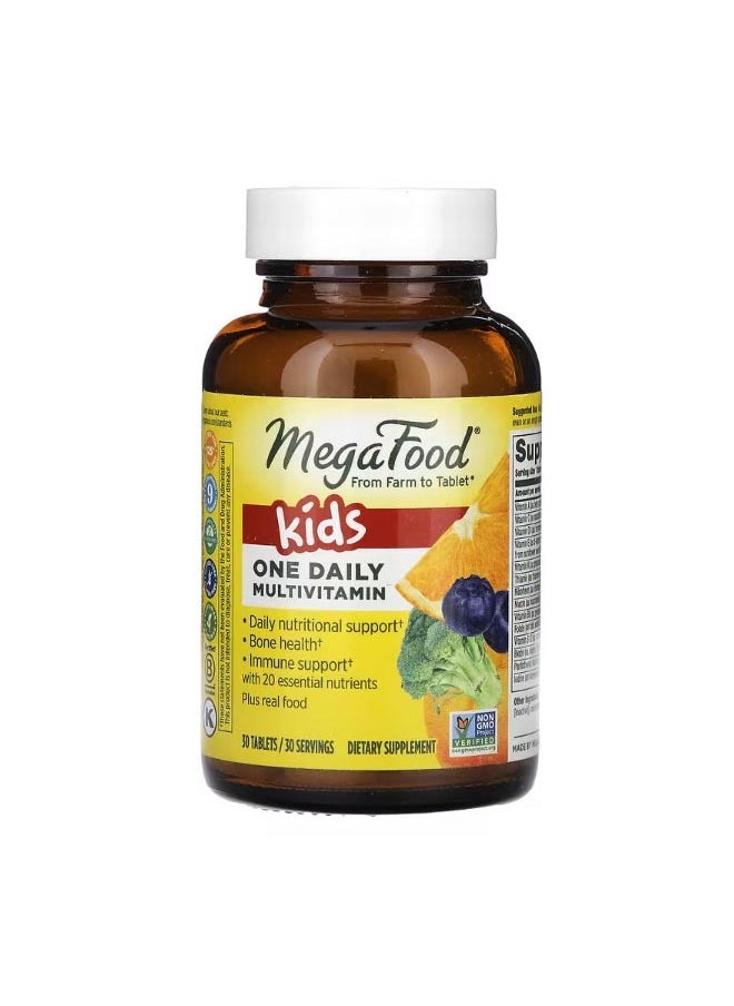 MegaFood Kids One Daily Multivitamin 30 Tablets  - Image 1