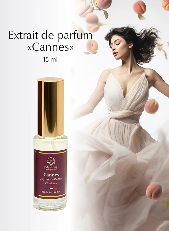 PREPARFUMER From France Extrait de Parfum Cannes for Women- Floral and Fruity Accords Fragrance - Long Lasting Luxury Perfume, 15 ml
