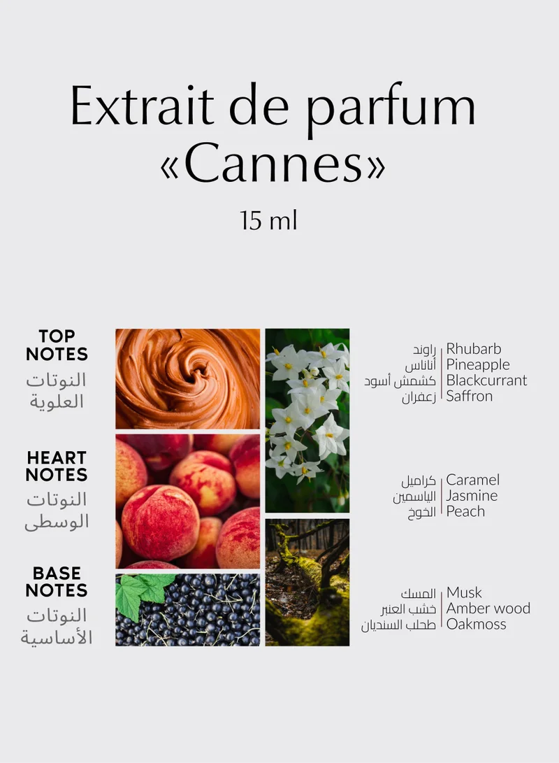 PREPARFUMER From France Extrait de Parfum Cannes for Women- Floral and Fruity Accords Fragrance - Long Lasting Luxury Perfume, 15 ml