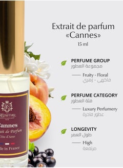 PREPARFUMER From France Extrait de Parfum Cannes for Women- Floral and Fruity Accords Fragrance - Long Lasting Luxury Perfume, 15 ml  - Image 4