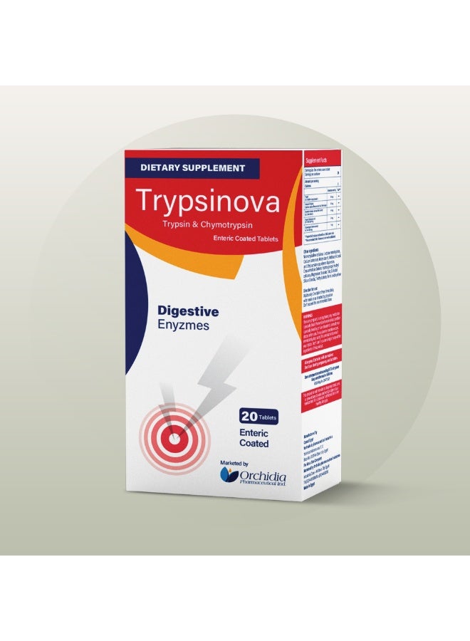 Orchidia Pharma Trypsinova – Advanced 5-Enzyme Blend for Faster Healing, Pain Relief & Anti-Inflammatory Support - Image 1