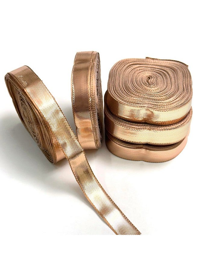 EmbroideryMaterial Gota Patti Laces and Borders for Saree, Dress, Piping, Dupatta, Kurta & Clothing Embellishment (110 Meter, 1.3CM), Rose Gold - Image 1