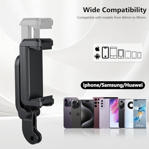 VRIG Phone Holder/Hot Shoe Mount Adapter Kit Compatible with Action Camera GoPro Hero 11 10 9 8 7 6 5, DJI OSMO Action/Action 2, iPhone17 Pro Max, Samsung, Attaching on DSLR Camera or Ring Light - Image 4