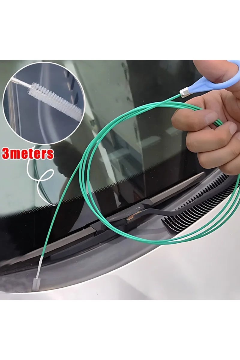 erorex 3m Car Sewer Unclogger Cleaning Brush Car Sunroof Long Hose Drain Hole Drain Unclogger Car Pipe T... - Image 2