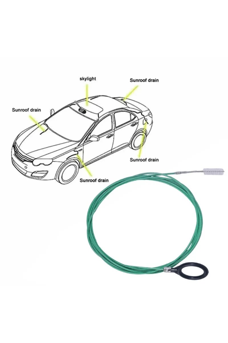 erorex 3m Car Sewer Unclogger Cleaning Brush Car Sunroof Long Hose Drain Hole Drain Unclogger Car Pipe T... - Image 3