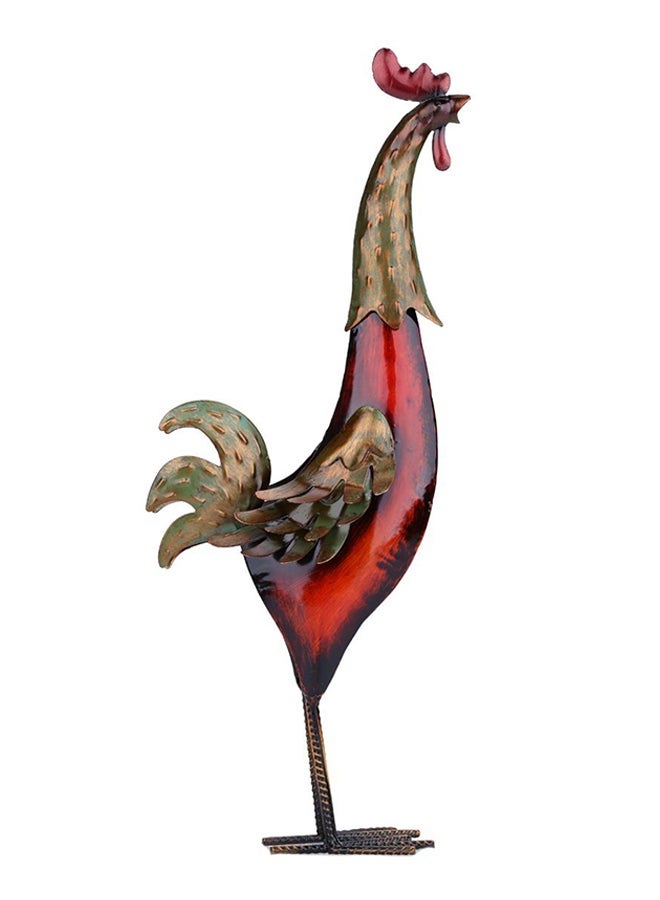 NIBEMINENT Decorative Hen Sculpture Red/Gold - Image 1