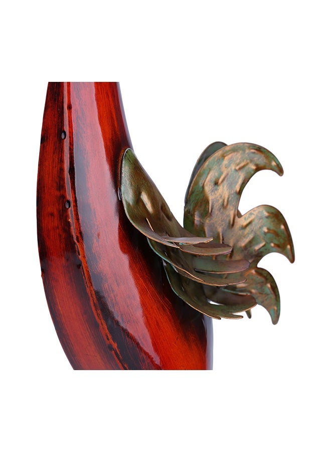 NIBEMINENT Decorative Hen Sculpture Red/Gold - Image 4