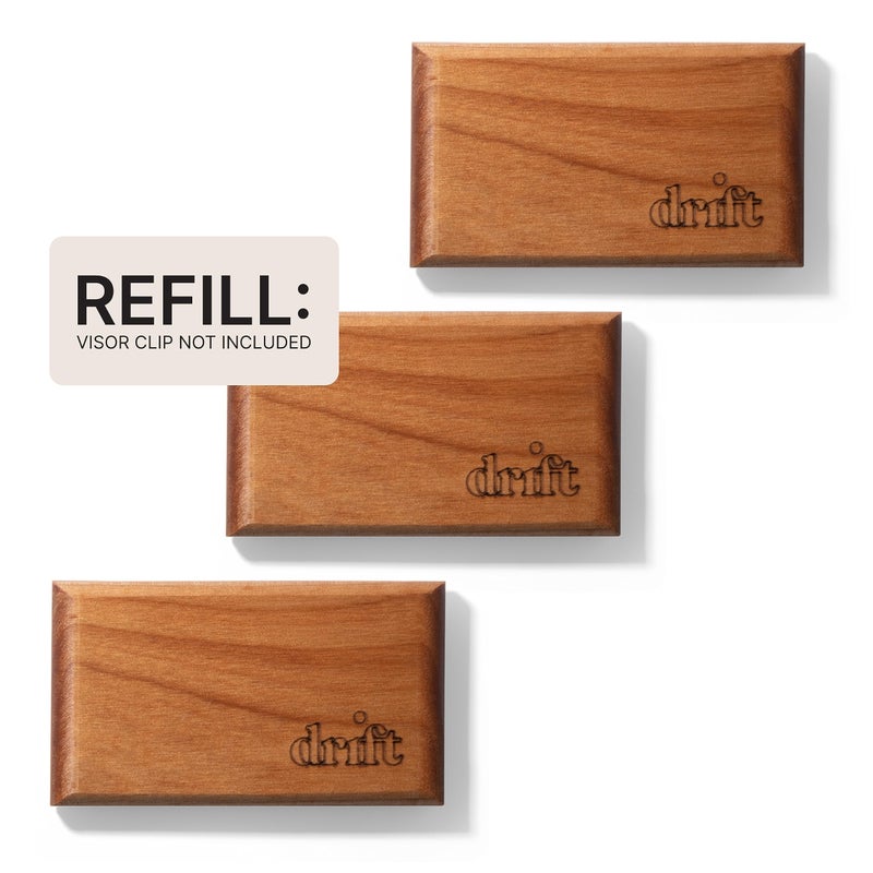 Drift Car Air Freshener - The Original Wood Air Freshener - Car Odor Eliminator - Long Lasting Scent - Metal Clip - Essential Oils - Clean Ingredients - Teak Scent 3 Pack Refill - NO CLIP INCLUDED - Image 2