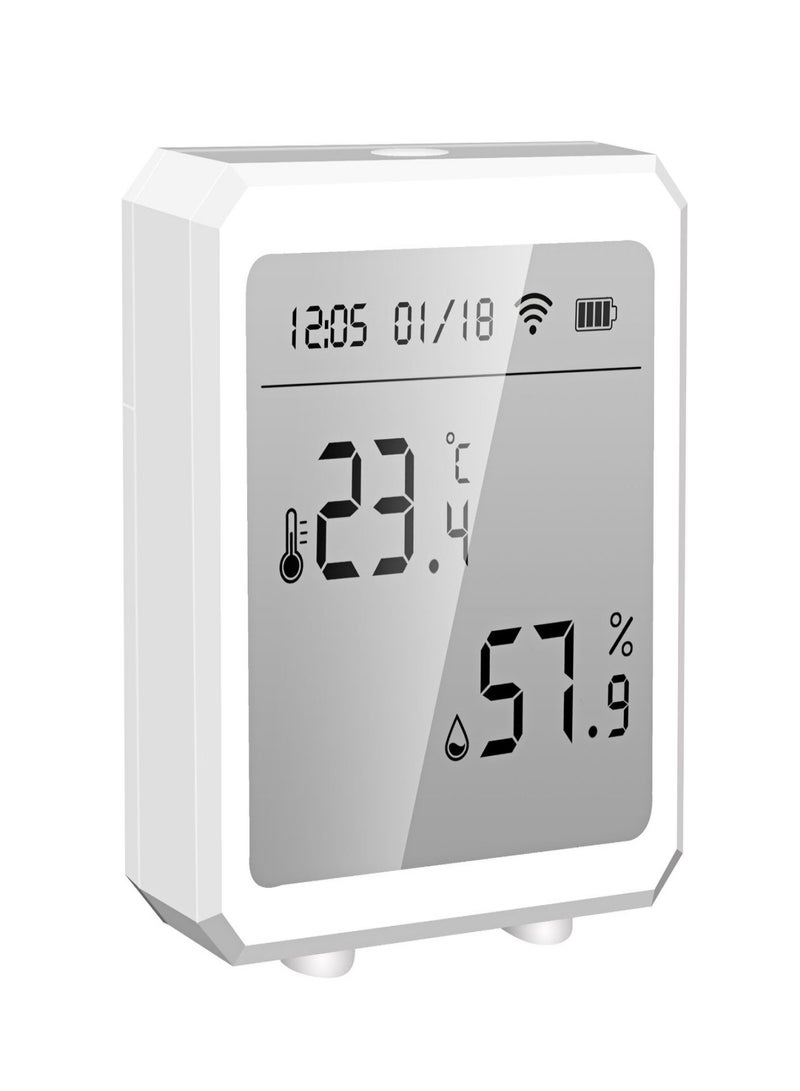 TUYA WiFi Thermometer Hygrometer Wireless Digital Indoor Temperature Gauge Humidity Monitor with Temperature -10℃-55℃ and Humidity 0%RH-100%RH Sensor for Home Greenhouse Basement Supports 2.4G WiFi - Image 1