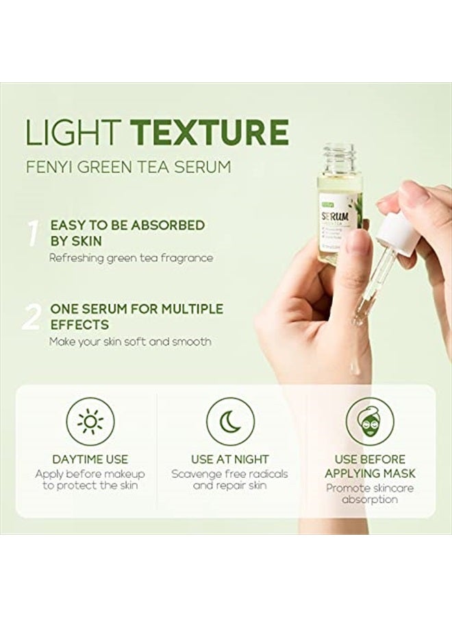 AKARY Green Tea Face Serum Moisturizing & Hyaluronic Acid Oil Control Skin Soothing Skincare Shrink Pores Serum, Natural Facial Serum for Skin Care Breakout Pimple Cutin Repair - Image 3