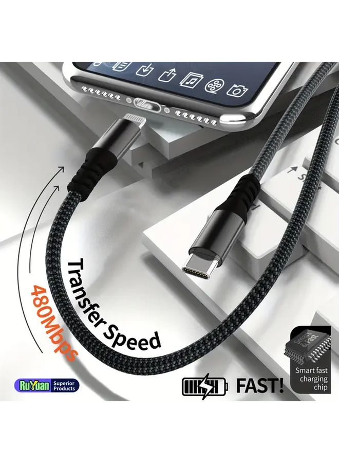 MFI Certified USB C to Lightning Fast Charging Cable 10ft for iPhone 14 13 12 Pro Max and iPad - Image 3