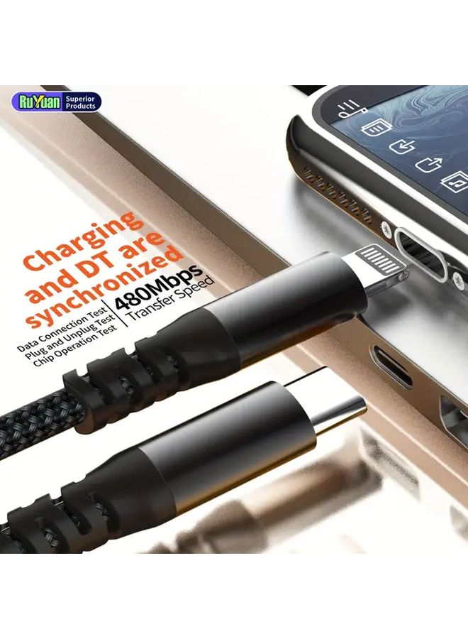 MFI Certified USB C to Lightning Fast Charging Cable 10ft for iPhone 14 13 12 Pro Max and iPad - Image 4