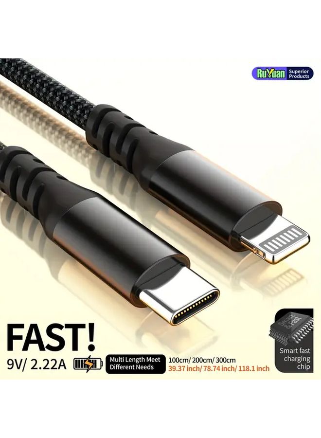 MFI Certified USB C to Lightning Fast Charging Cable 10ft for iPhone 14 13 12 Pro Max and iPad - Image 1