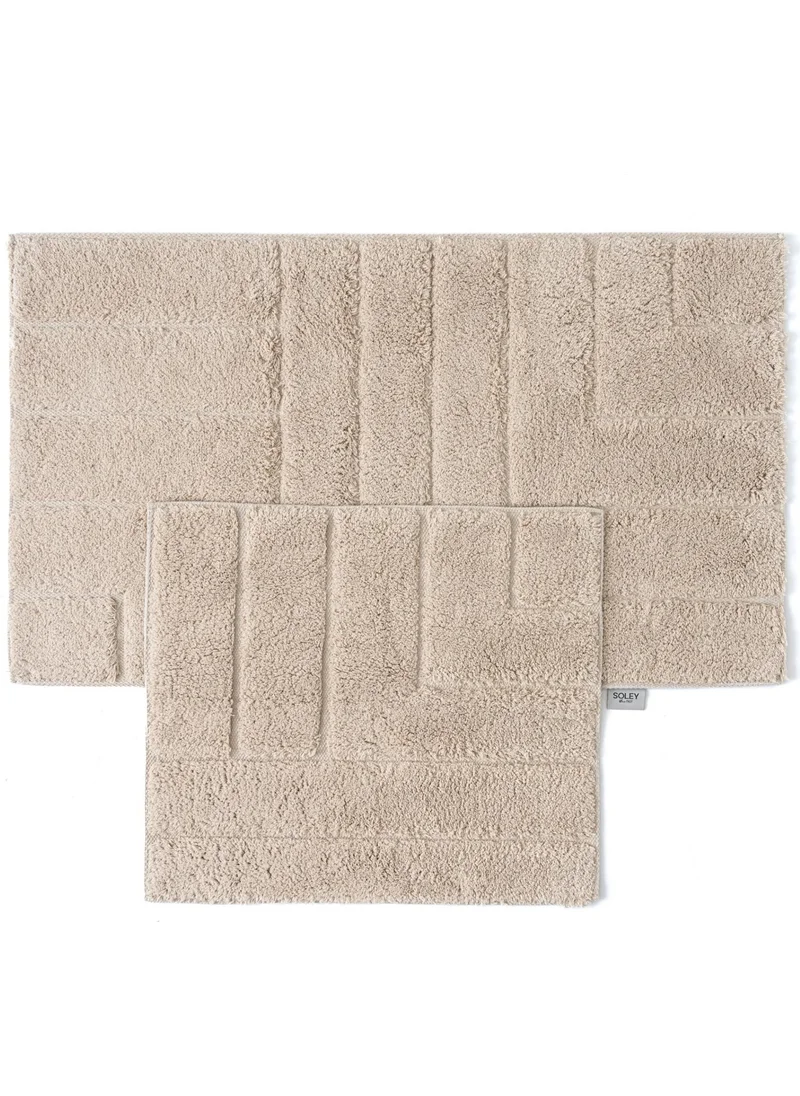 Soley | Aurora | Cotton 2-Piece Bathroom Rug Set