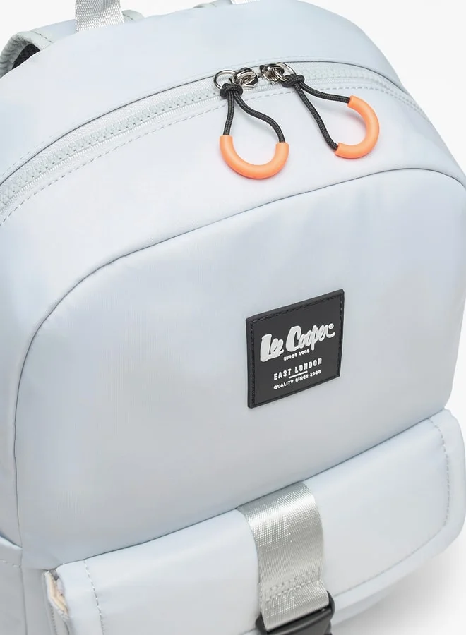 Lee Cooper Logo Applique Backpack with Adjustable Shoulder Straps and Handle