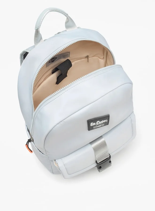 Lee Cooper Logo Applique Backpack with Adjustable Shoulder Straps and Handle