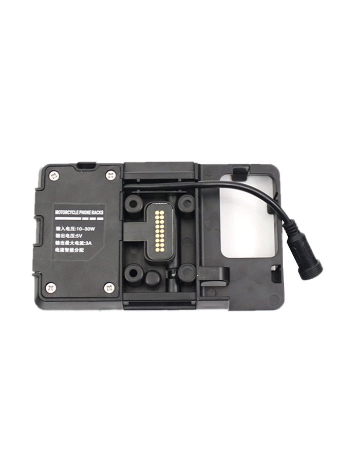 NIBEMINENT Mobile Phone Navigation Bracket Accessories with USB Charger For BMW R1200GS LC&Adventure S1000XR R1200RS Black - Image 1