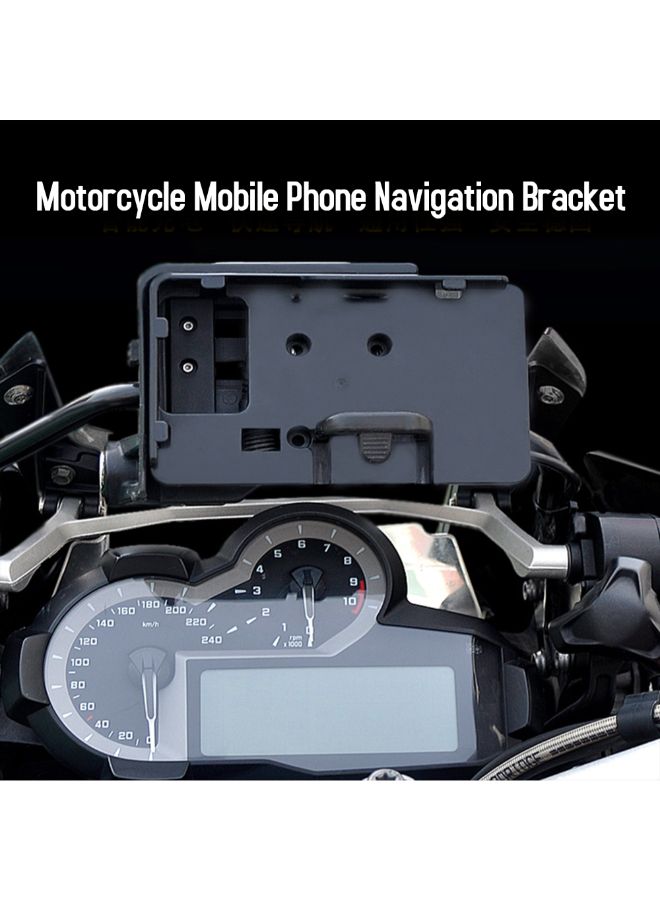 NIBEMINENT Mobile Phone Navigation Bracket Accessories with USB Charger For BMW R1200GS LC&Adventure S1000XR R1200RS Black - Image 3