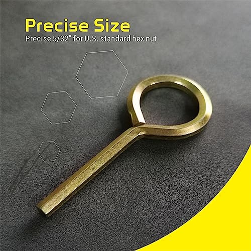 Siwil 5/32" Standard Hex Dogging Key, Allen Key Sets Wrench Fit on Keychain Push Bar Panic Exit Device Keys - 5 Pack - Image 5