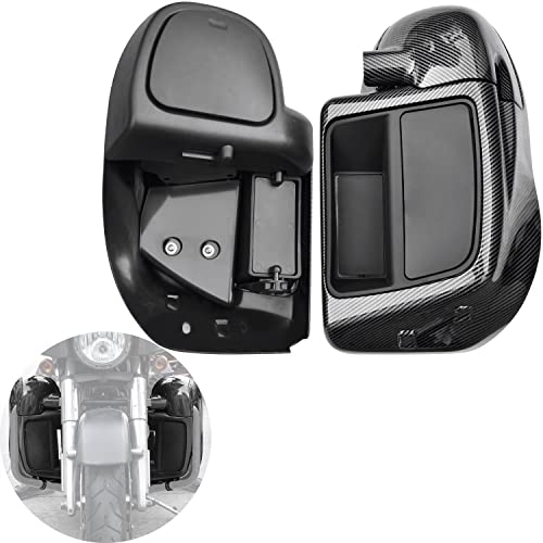 VEISUTOR Carbon Fiber Pattern Lower Vented Leg Fairings with Glove Boxes for Harley Touring Street Glide Electra Glide Road King Glide 2014-2023 Accessories - Image 1