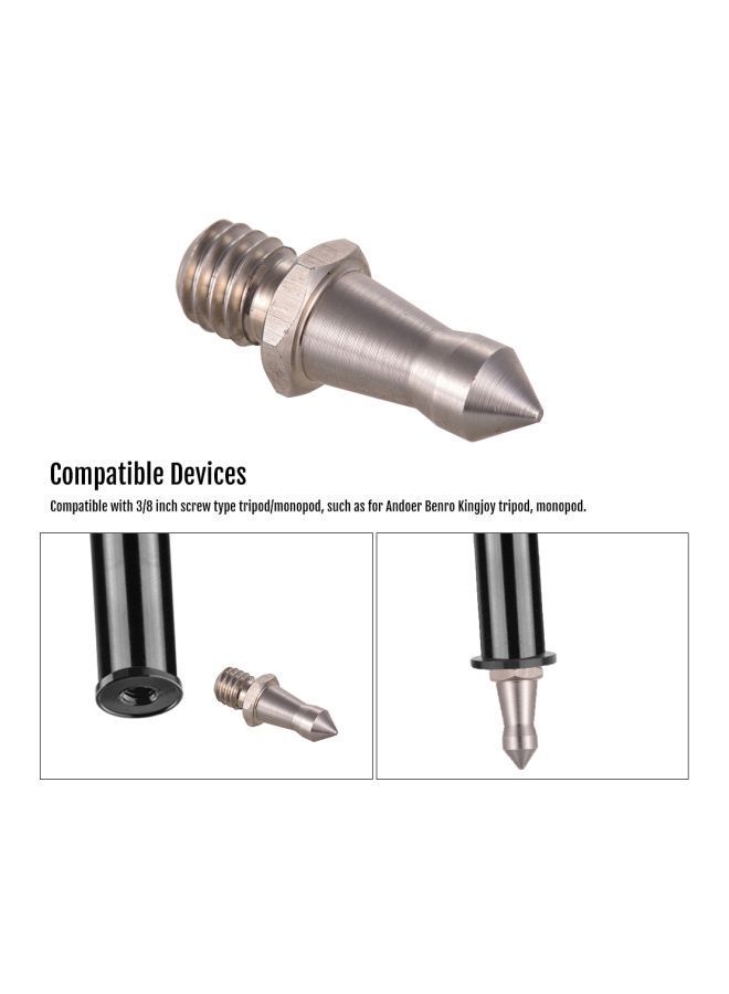 NIBEMINENT Stainless Steel Foot Screw For Tripod And Monopod Stand Silver  - Image 5