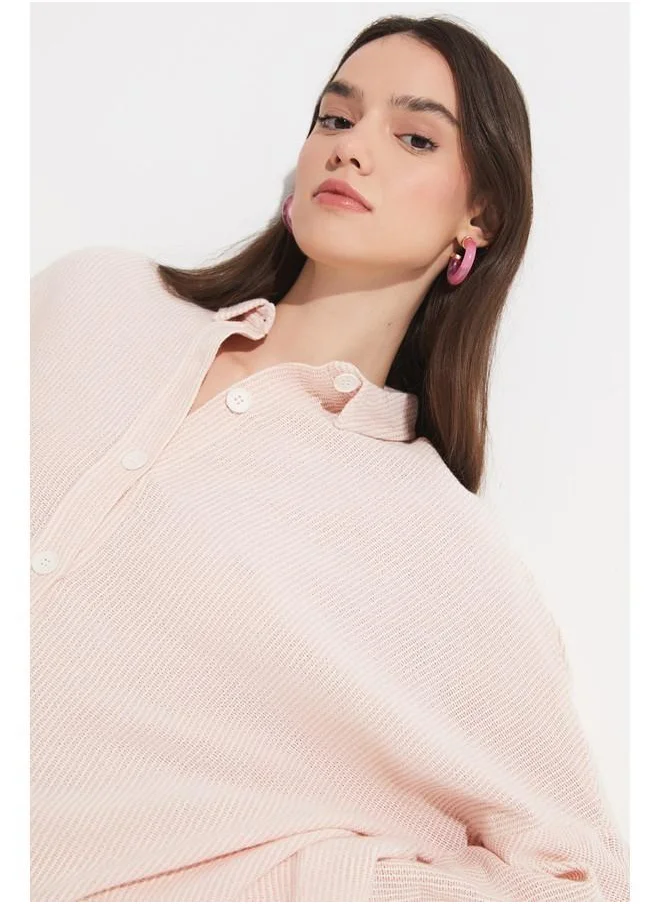 JUNE June Women Exclusive Boyfriend/Wide Fit 100% Cotton Shirt Salmon
