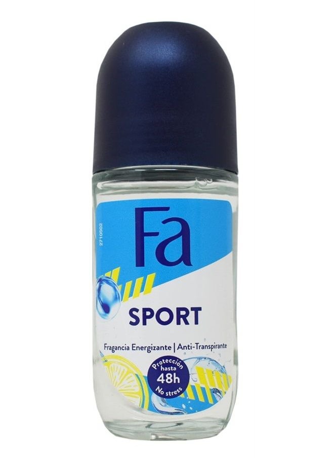 Fa Deodorant 1.7 Ounce Roll-On Sport (50ml) (3 Pack)  - Image 4