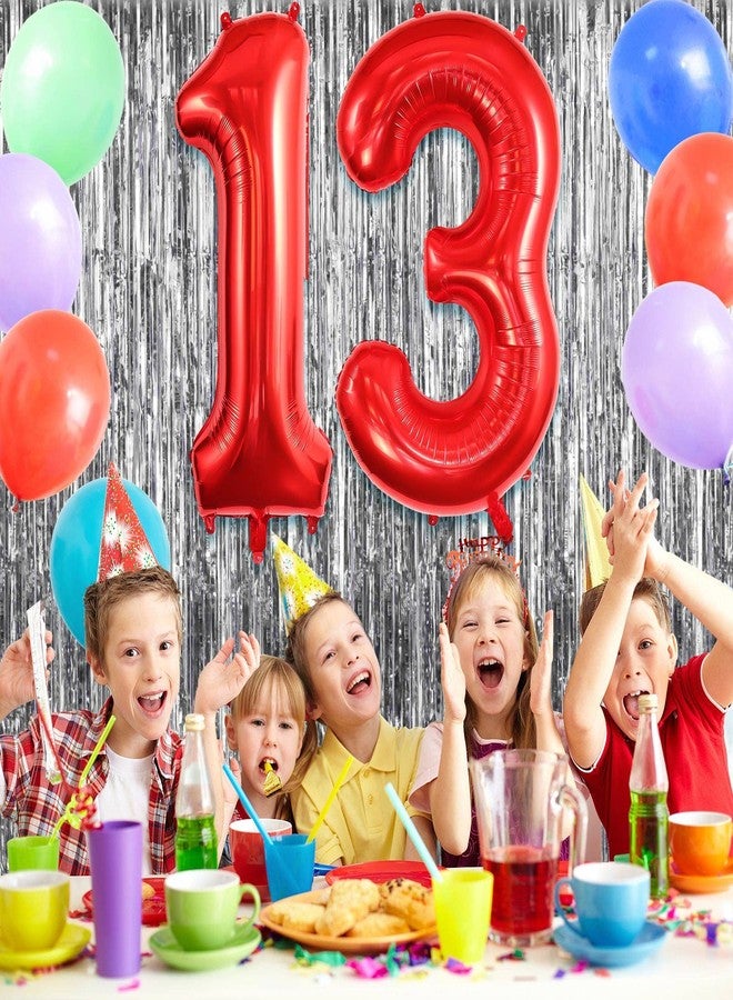 TOTAFAM Red 13 Balloon Numbers, Large 13 or 31 Foil Balloons, Big Number Balloons 40 Inch for 13th / 31st Birthday Party and Anniversary Events Decorations - Image 5