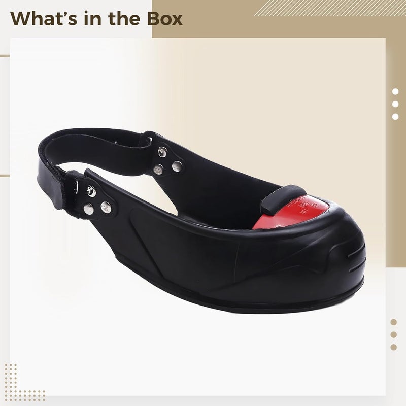 Steel Toe Overshoes, Heavy Duty Rubber Work Shoe Covers, Aluminum Alloy Safety Toe Caps Visitor Protection Boots with Anti Slip Sole, Impact Resistant Industrial Safety Footwear - Image 5
