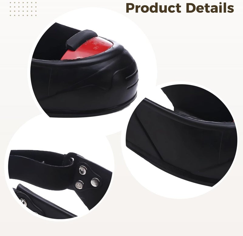Steel Toe Overshoes, Heavy Duty Rubber Work Shoe Covers, Aluminum Alloy Safety Toe Caps Visitor Protection Boots with Anti Slip Sole, Impact Resistant Industrial Safety Footwear - Image 2
