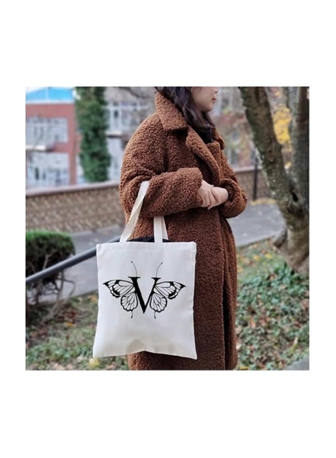 PRINTSHOP4ME Monogrammed Cotton Tote-Ideal For Sustainable Travel-Perfect For Reusable Grocery And Travel Bag-Tote Bags For Women - Image 5