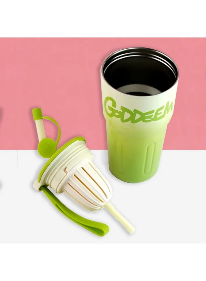 LITTLE SURPRISE BOX Green Ombre Shaded Stainless Steel  Tumbler Water Bottle, 550ml  - Image 3
