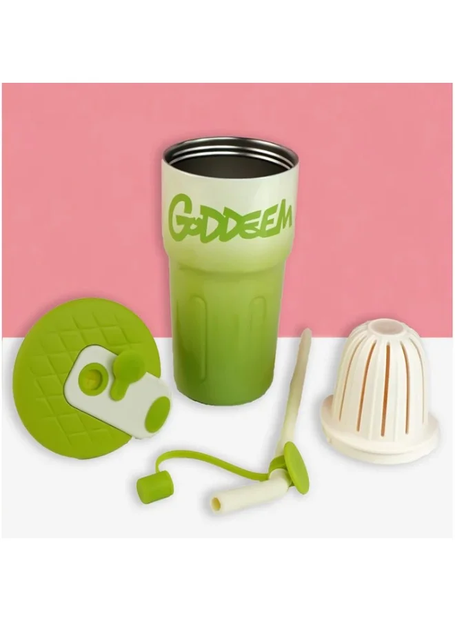 LITTLE SURPRISE BOX Green Ombre Shaded Stainless Steel  Tumbler Water Bottle, 550ml
