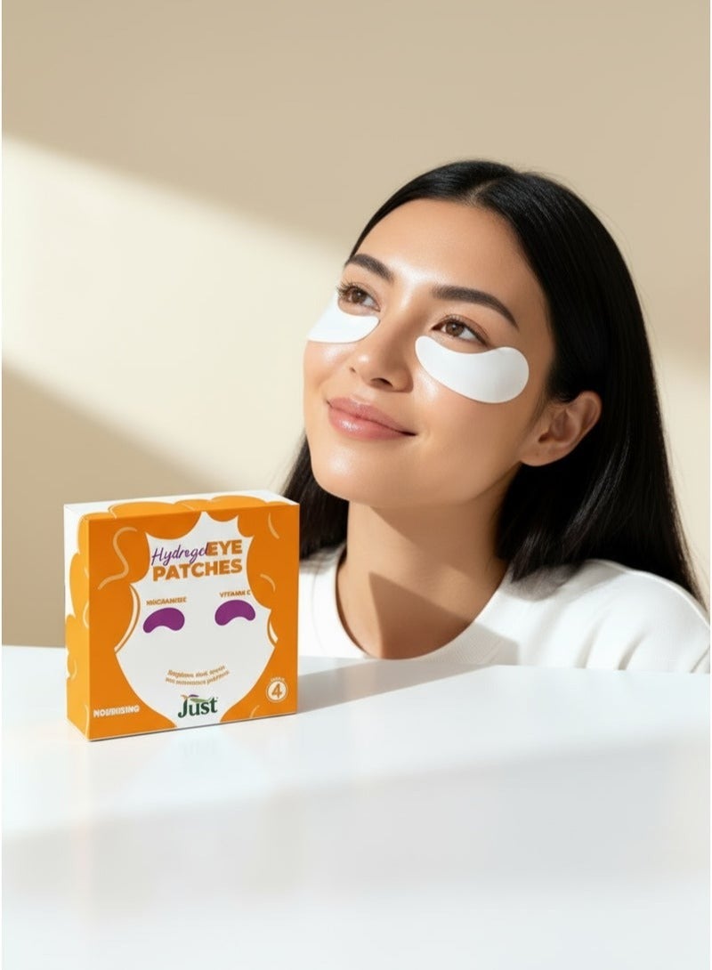 Just Nourishing Hydrogel eye patches with Niancinamide and Vitamin C 4 pairs - Image 3