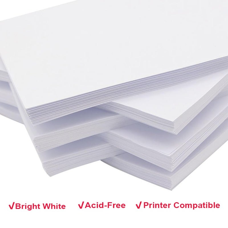 Getvow Half Letter Blank Paper, A5 100 Sheets/200 Pages Printer Paper, Unpunched, Blank Copy Paper, 100gsm, White, 5.8'' x 8.2'' - Image 4