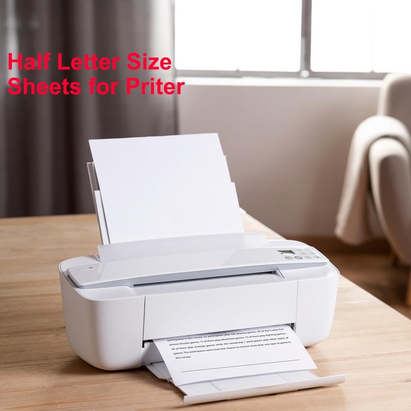 Getvow Half Letter Blank Paper, A5 100 Sheets/200 Pages Printer Paper, Unpunched, Blank Copy Paper, 100gsm, White, 5.8'' x 8.2'' - Image 3