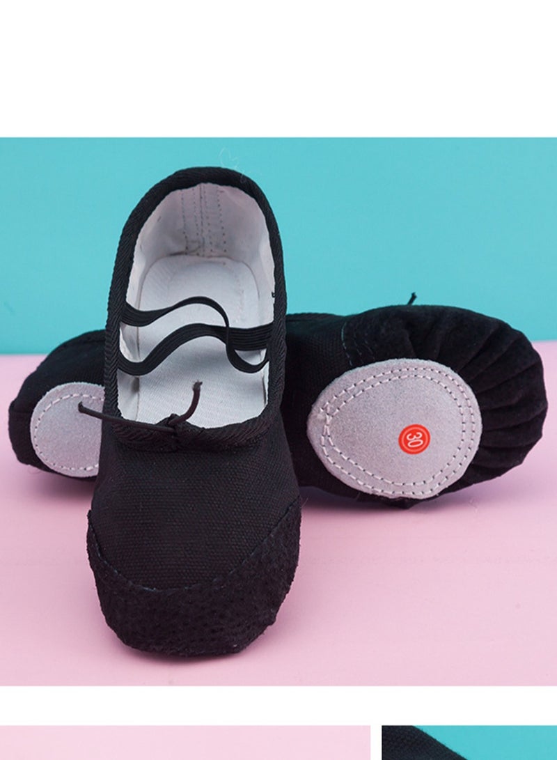 Loquat Dance Shoes Women Soft Sole Ballet Dance Yoga Special Shoes Black  - Image 1