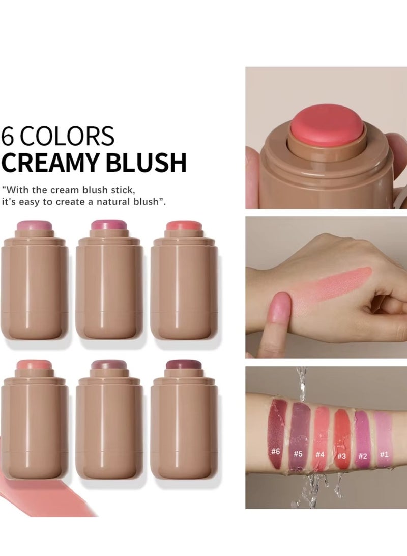lakerain Pocket Blush Stick Cream Blush Stick for Long Lasting Lightweight Natural Blush Waterproof Sweatproof Hydrating Blush and Lipstick Creamy Blendable Makeup Blush 01 - Image 5