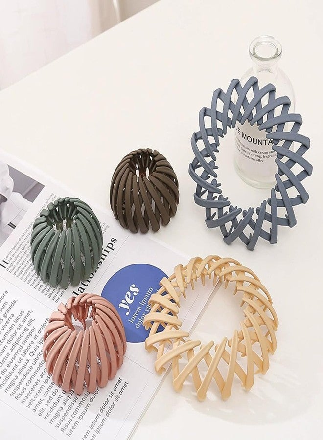 AUTOWRAP 3 Pieces Bird Nest Magic Hair Clip Lazy Bird Nest Plate Hairpin Claws Retro Retractable Ponytail Braid Fixer Hair Snaps Women And Girls Hair Bun Fixing Hair, Multicolor - Image 3
